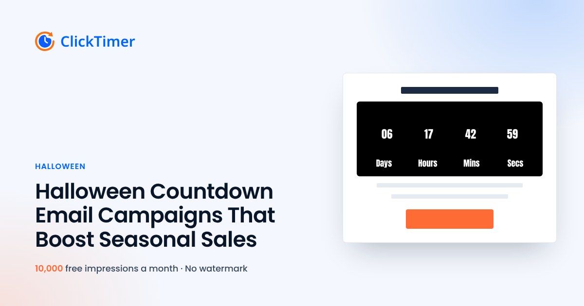 Halloween Countdown Email Campaigns
