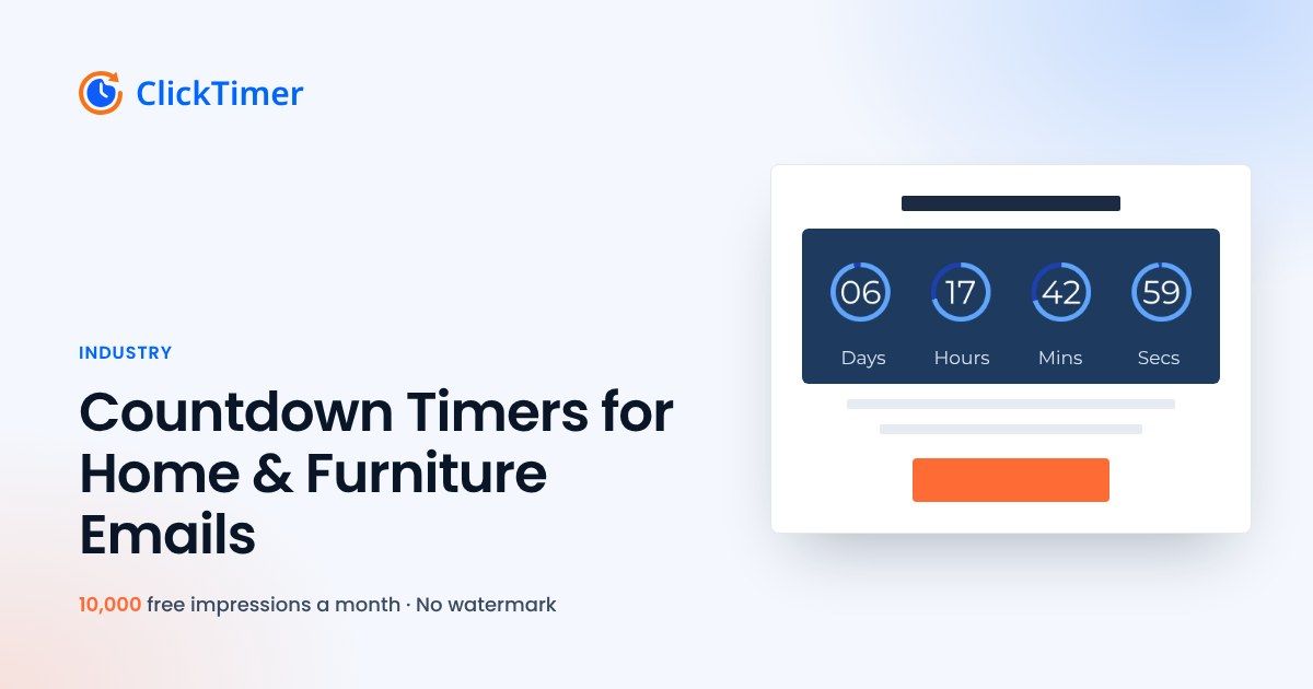 Countdown Timers for Home & Furniture Emails