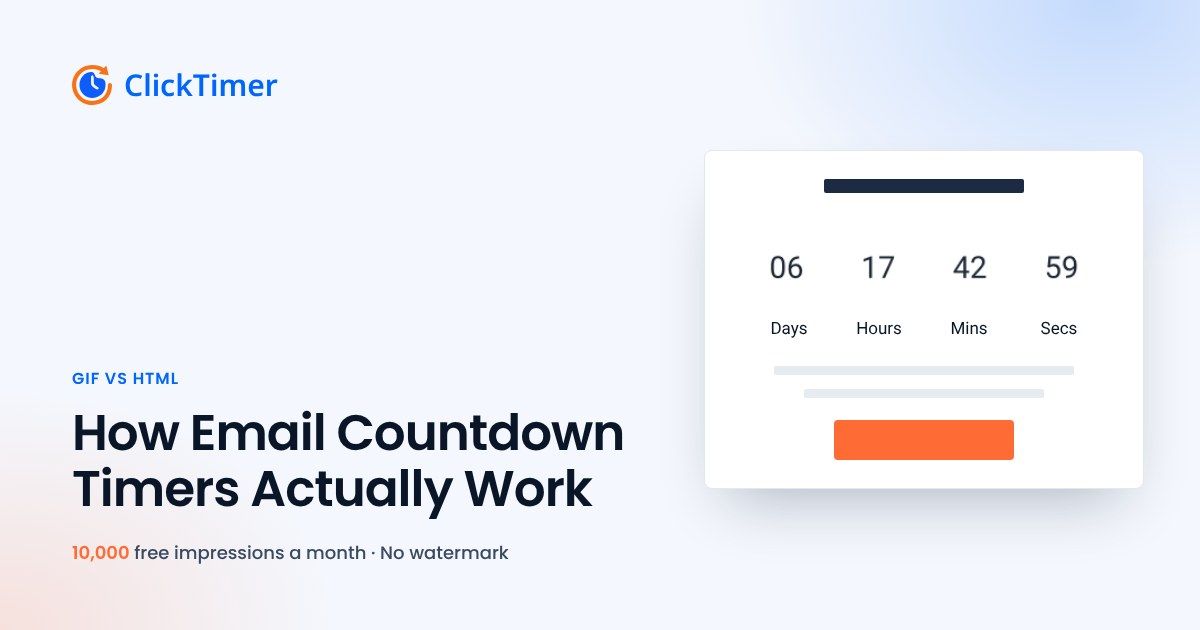 How Email Countdown Timers Work (GIF vs HTML Explained)