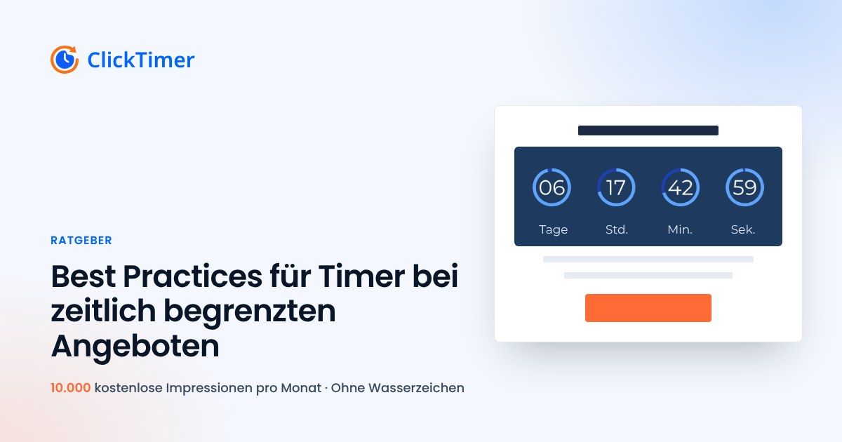Best Practices für Timer bei zeitlich begrenzten Angeboten