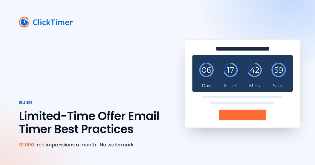 Limited-Time Offer Email Timer Best Practices