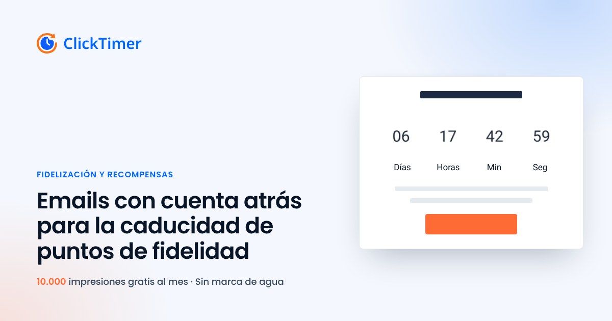 Emails de cuenta atrás para puntos de fidelidad que caducan