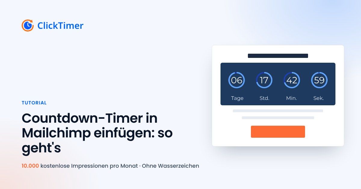 Countdown-Timer in Mailchimp einfügen: so geht's