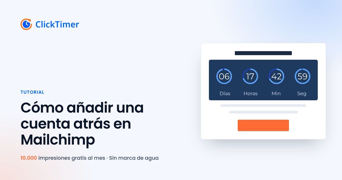 Cómo añadir una cuenta atrás en Mailchimp