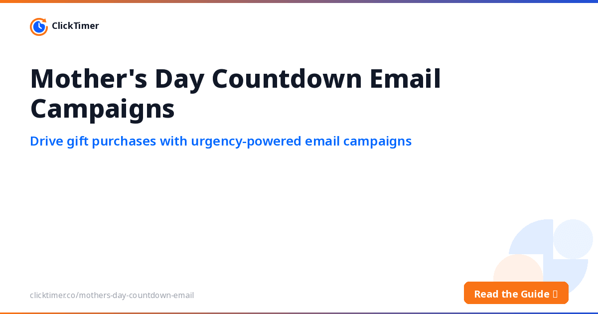 Campagnes e-mail de la fête des Mères avec compte à rebours