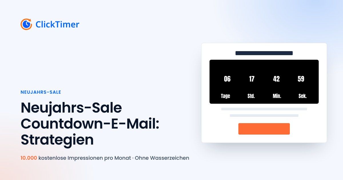 Countdown-E-Mail-Strategien für den Neujahrs-Sale