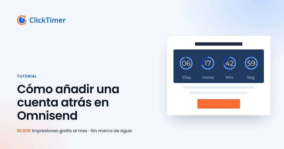 Cómo añadir una cuenta atrás en Omnisend