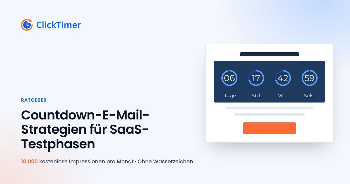 Countdown-E-Mail-Strategien für SaaS-Testphasen