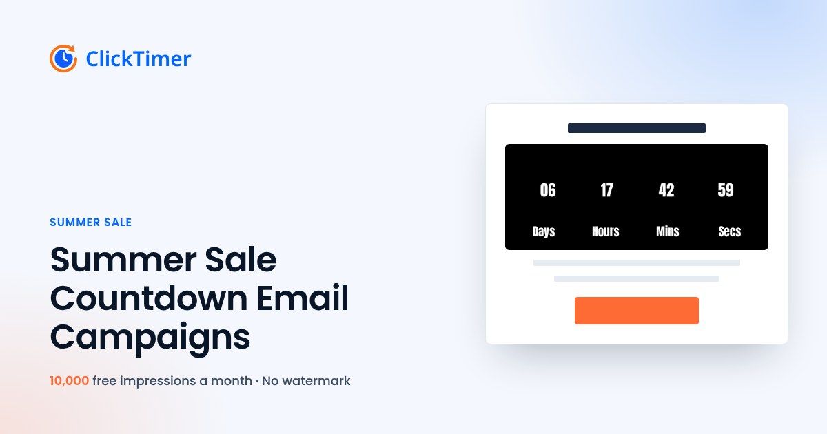 Summer Sale Countdown Email Campaigns