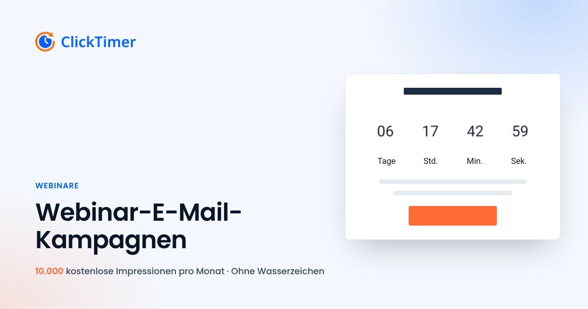 Webinar-E-Mail-Kampagnen mit Countdown-Timer