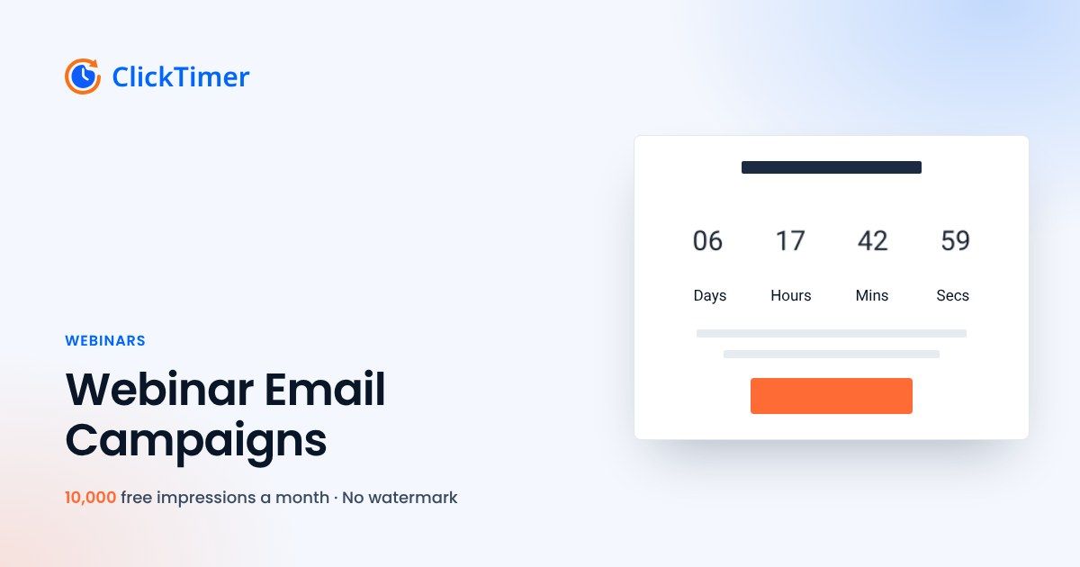 Webinar Countdown Timer Email Campaigns