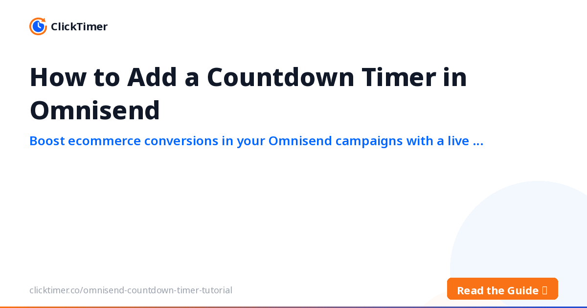 Comment ajouter un compte à rebours dans Omnisend