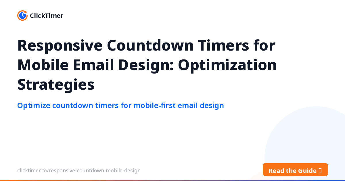 Comptes à rebours responsive pour l'e-mail mobile : stratégies d'optimisation