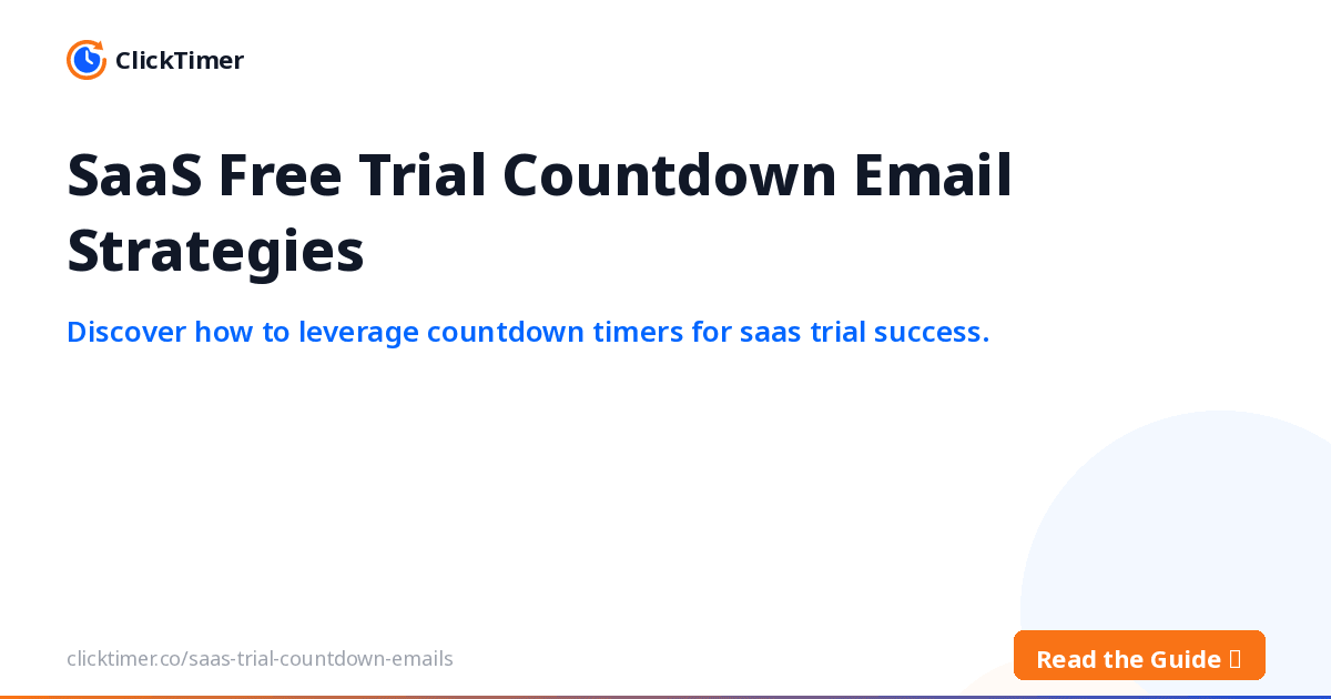 Stratégies e-mail d'essai gratuit SaaS avec compte à rebours